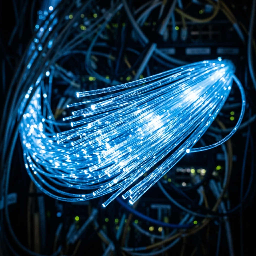 Glowing fiber optic cables